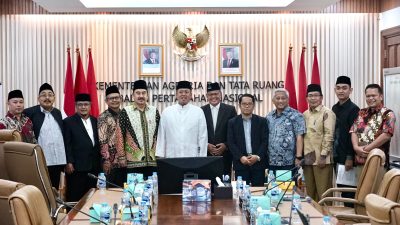 Rakor dengan Lembaga dan Organisasi Keagamaan Islam, Menteri Nusron Komitmen Percepat Sertipikasi Tanah Wakaf