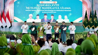 Menteri Nusron Dampingi Presiden Buka Kongres XVIII Muslimat NU