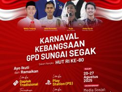 Karnaval Kebangsaan Warnai Perayaan HUT RI Ke-80 di Desa Sungai Segak