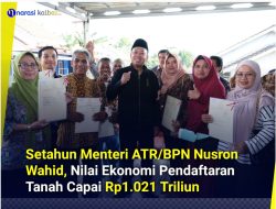 Setahun Menteri ATR/BPN Nusron Wahid, Nilai Ekonomi Pendaftaran Tanah Capai Rp1.021 Triliun