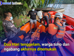 Dua Hari tenggelam, warga toho dan ngabang akhirnya ditemukan