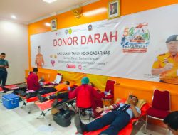 Peringati HUT ke-54 Basarnas, Kantor SAR Pontianak Gelar Aksi Donor Darah