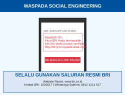Kasus Penipuan Link Palsu di Pontianak Ditangani, BRI Pastikan Nasabah Telah Mendapat Penjelasan