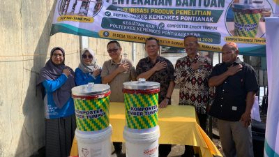 Poltekkes Kemenkes Pontianak Serahkan Septic Tank PVC dan Komposter di Kubu Raya