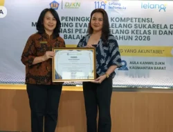 JBA Cabang Pontianak Raih Penghargaan Tingkat Pelaporan Lelang Terbaik dari DJKN Kalimantan Barat