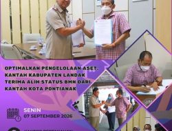 Kantah Kabupaten Lanfak Terima Alih Status Penggunaan BMN dari Kantor Pertanahan Pontianak
